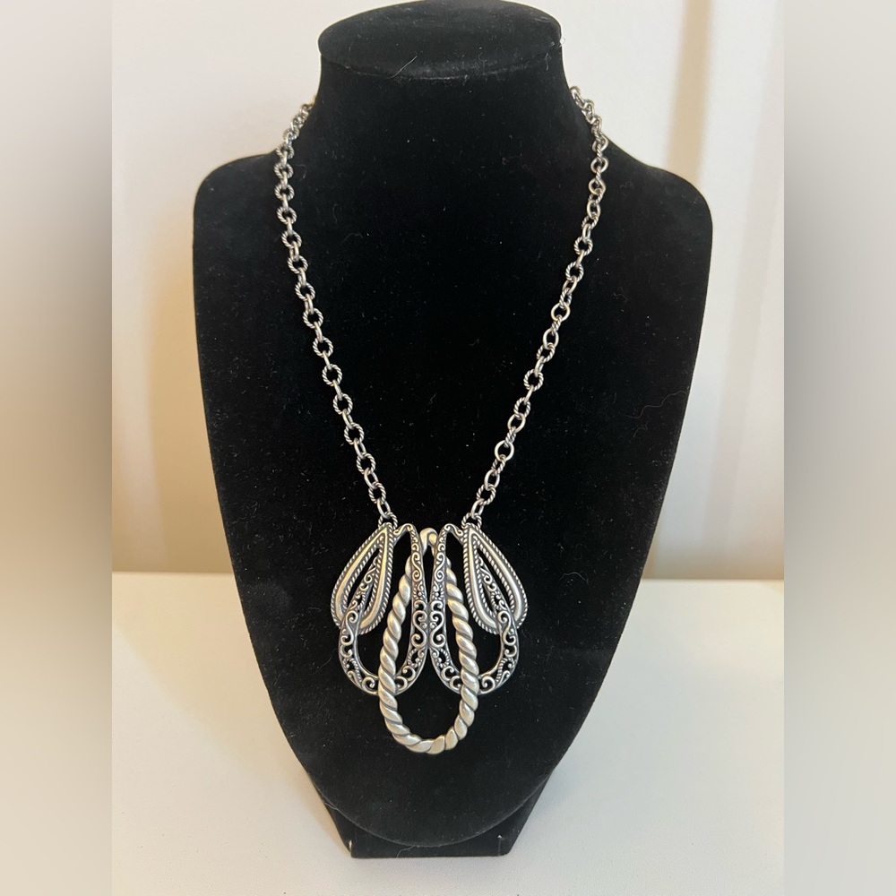 Carolyn Pollack Sterling Silver Necklace with Intricate Design